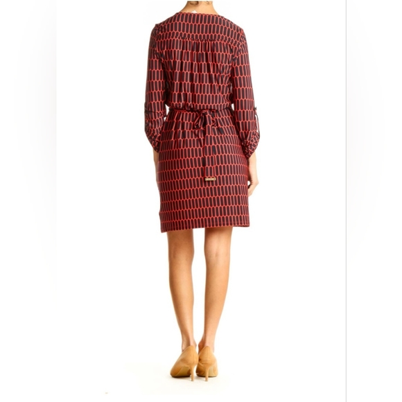 Michael Kors Coral Rose Dress w/Gold Chain accent - Picture 2 of 7